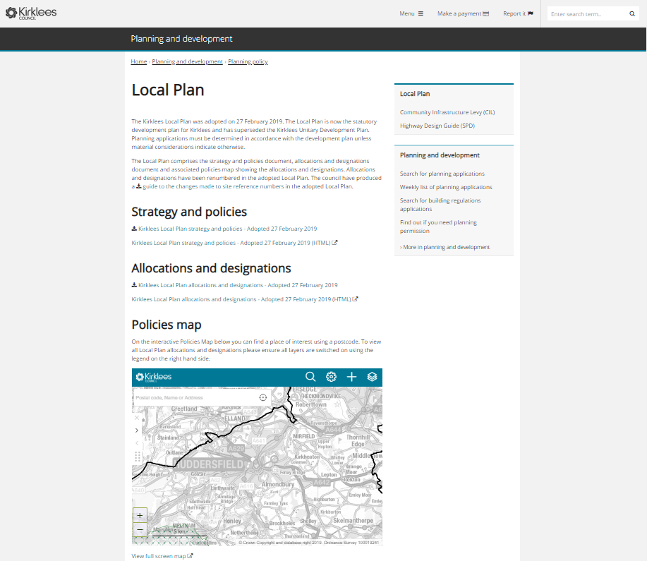 LocalPlan embedded SSA map